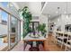 Bright dining room with large windows and modern decor, perfect for Gathering gatherings at 5925 Hanover St, Denver, CO 80238