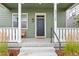 Inviting covered front porch with white railings and a cozy seating area at 5925 Hanover St, Denver, CO 80238