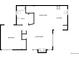 Detailed floor plan showcasing the layout of the bedroom, living room, kitchen, dining area, and bathroom at 9556 W 89Th Cir, Broomfield, CO 80021