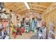 Interior of a shed featuring a variety of tools and equipment neatly arranged; ideal for organization at 7888 Tejon St, Denver, CO 80221