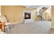 Cozy basement with modern fireplace, perfect for relaxing by the fire at 16025 E Warren Pl, Aurora, CO 80013