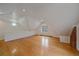 Finished attic space with hardwood floors, unique architecture, and ample natural light at 371 Birch St, Denver, CO 80220