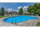 Sparkling pool with ample deck seating and shade, perfect for relaxation and community fun at 9387 Ashbury Cir # 203, Parker, CO 80134
