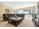 Spacious living room with large windows offering picturesque views of the outdoors, with a comfortable seating area at 1555 Genesee Ridge Rd, Golden, CO 80401