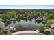 Aerial image featuring the lake with beautiful waterfront homes along the water at 9939 E Aberdeen Ave, Englewood, CO 80111