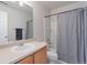 Standard bathroom with a shower-tub combo and a simple vanity at 2736 Poplar Grove Pl, Castle Rock, CO 80109