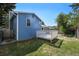 Wide angle view of wood deck leading to fenced yard at 8679 Apache Plume Dr, Parker, CO 80134