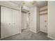 Bedroom with ceiling fan and carpeted flooring at 8679 Apache Plume Dr, Parker, CO 80134