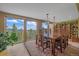 Dining room showcasing scenic mountain views and built-in display shelves at 25601 Centennial Trl, Golden, CO 80401