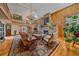 Cozy living room with a stone fireplace, wood accents, piano and vaulted ceiling at 25601 Centennial Trl, Golden, CO 80401