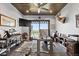 Well-appointed office with stylish decor, wood accents and scenic views at 15295 E Cherry Creek S Rd, Larkspur, CO 80118