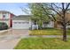 Charming single-story home with a well-maintained lawn, attached garage, and mature trees enhancing curb appeal at 4819 Jericho Ct, Denver, CO 80249