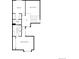 Detailed second floor plan showing the layout of the bedrooms and bathrooms at 4605 S Yosemite St # 36, Denver, CO 80237