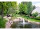 Beautiful pond with multiple waterfalls and luscious landscaping located on the property at 4605 S Yosemite St # 36, Denver, CO 80237
