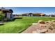 Beautiful community center featuring lush green lawns, rock features, and modern architecture for recreational use at 5641 Echo Hollow St, Castle Rock, CO 80104