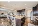 Modern kitchen with large center island, stainless steel appliances, and dark wood cabinets at 5641 Echo Hollow St, Castle Rock, CO 80104