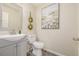 Cozy powder room with modern sink and charming decorative accents at 5168 Rocky Mountain Dr, Castle Rock, CO 80109