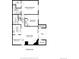 Detailed floor plan showcasing layout of bedrooms, bathrooms, living areas, and kitchen at 3600 S Pierce St # 1-104, Lakewood, CO 80235