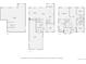 Floor plans showing dimensions for main level, upper level and basement at 6612 S Muscadine Ct, Aurora, CO 80016