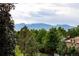 Scenic mountain views framed by mature trees, showcasing a beautiful outdoor vista at 11149 Seton Pl, Westminster, CO 80031