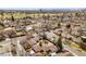 An aerial view showcasing the neighborhood and surrounding landscape at 2800 N Harrison St, Denver, CO 80205