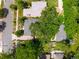 Aerial view of the property showcasing the surrounding neighborhood and lush greenery at 4590 Grove St, Denver, CO 80211