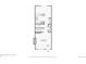 A floorplan of the first floor with rooms labeled including the kitchen, bathroom, and living room at 6722 S Independence St, Littleton, CO 80128
