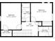 Upstairs floor plan with two bedrooms, a bathroom, storage, hall, and laundry room at 9626 E 105Th Pl, Commerce City, CO 80640