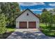 Two-car garage with brown doors offering ample parking and storage space at 2880 Lake Meadow Dr, Monument, CO 80132