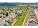 Panoramic aerial view of a residential area, showcasing a well-maintained home and neighborhood at 9579 Bighorn Way, Littleton, CO 80125
