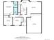 Detailed floor plan showcasing the layout of the bedrooms, kitchen, living room and bathrooms at 3150 S Pitkin St, Aurora, CO 80013