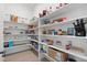 Well-organized pantry with ample shelving for storage at 239 Rogers Ct, Castle Rock, CO 80104