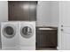 Laundry room with washer, dryer, sink, and cabinets for storage at 3380 Quail Ct, Wheat Ridge, CO 80033