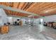 Unfinished basement with ping pong table and storage at 42396 Glen Abbey Dr, Elizabeth, CO 80107