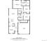 2-story home floorplan; features 2 bedrooms, 2 baths, kitchen, living room, dining area and 2 car garage at 42396 Glen Abbey Dr, Elizabeth, CO 80107