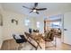 Modern home office with a view into the living room at 1150 W Caley Ave, Littleton, CO 80120