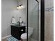 Bathroom with a glass shower, sleek vanity with vessel sink, and modern fixtures for a spa-like feel at 1315 W 141St Cir, Westminster, CO 80023