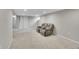 Finished basement with neutral carpet, recessed lighting, and closet at 8353 Adams Way, Denver, CO 80221