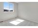 A bedroom featuring a large window, neutral carpet, and light gray walls at 6863 Oak Canyon Cir, Castle Pines, CO 80108