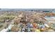 Charming neighborhood aerial view with colorful houses and mature trees at 3426 N Gilpin St, Denver, CO 80205