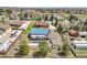 Scenic aerial shot of a home boasting a well-maintained lawn and a large barn at 5365 Eldridge St, Arvada, CO 80002