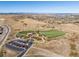An aerial shot of the community sports parks and community at 4992 Trails Edge Ln, Castle Rock, CO 80104