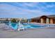 Community pool and clubhouse at 4992 Trails Edge Ln, Castle Rock, CO 80104