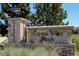 Stone community entrance sign for Crystal Valley Ranch neighborhood at 4992 Trails Edge Ln, Castle Rock, CO 80104