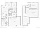 Detailed floor plans of the first floor and basement, showcasing dimensions and room placements at 4992 Trails Edge Ln, Castle Rock, CO 80104
