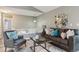 Comfortable living room with elegant furniture, a patterned rug, and an art piece at 6425 Nassau Ct, Highlands Ranch, CO 80130