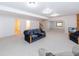 Large basement area with carpeting and recessed lighting at 1660 Old Antlers Way, Monument, CO 80132