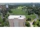 High-angle view of rooftop, the expansive green park providing peaceful surroundings at 1201 N Williams St # 3B, Denver, CO 80218