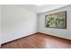Bright bedroom with hardwood floors and scenic view of nature through the window at 1037 Wagonwheel Gap Rd, Boulder, CO 80302