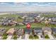 Aerial view of homes in a neighborhood at 27639 E 7Th Ln, Aurora, CO 80018